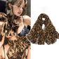 Vintage New Leopard Print Silk Scarf