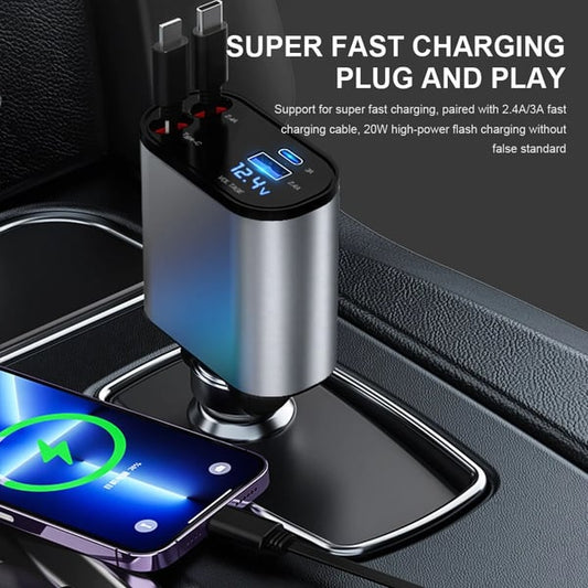 100W Retractable Car Charger