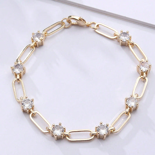 Paperclip Moissanite Bracelet