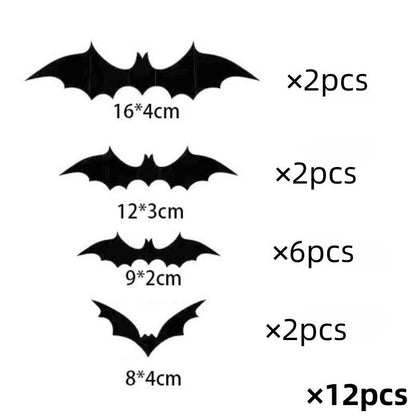 DIY Halloween 3D Bat Decoration Stickers